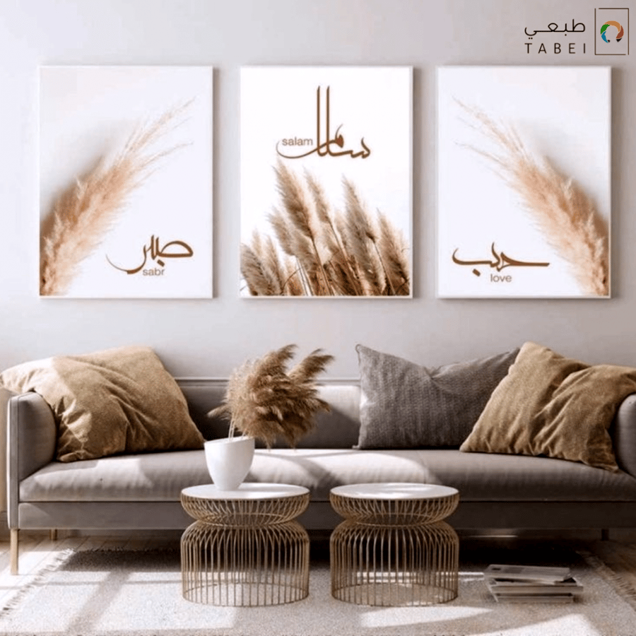 3 لوحات جدارية قياس 70x50 cm