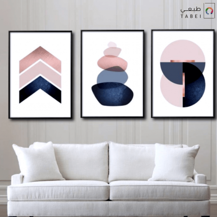 طقم 3 لوح ديكور مودرن - 70x50 cm