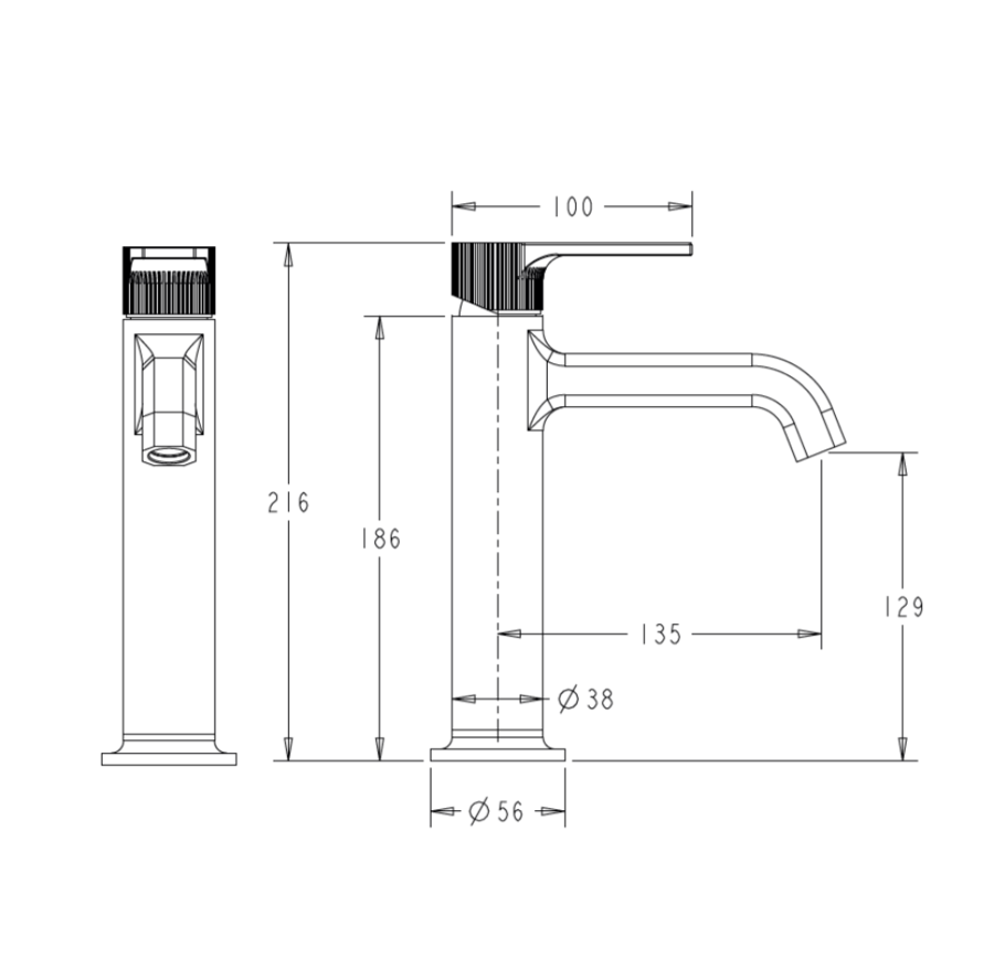 خلاط مغسلة اسود (182) ليما LIMA LM 2185