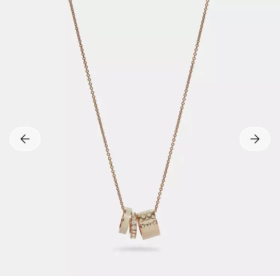 سلسال كوتش Signature Enamel Rondell Necklace