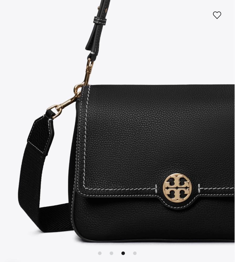 حقيبه توري بورش LEATHER FLAP SHOULDER BAG
