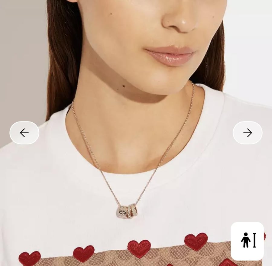 سلسال كوتش Signature Enamel Rondell Necklace