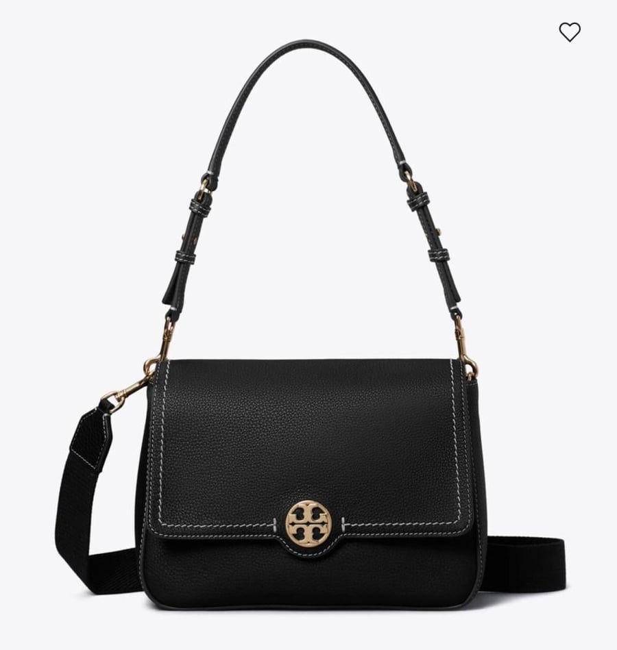 حقيبه توري بورش LEATHER FLAP SHOULDER BAG