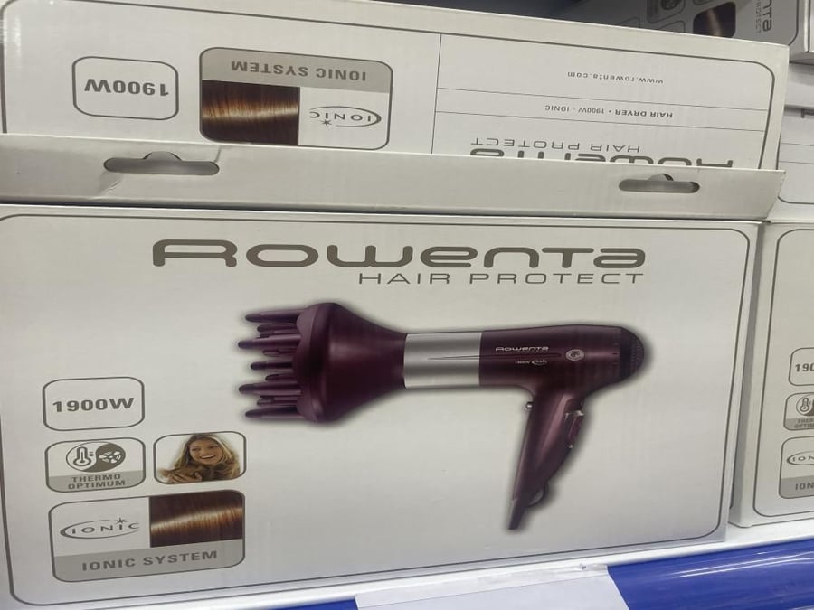 مجفف شعر Rowenta Hair Protect بقوة 1900 واط بلونه البنفسجي الداكن
