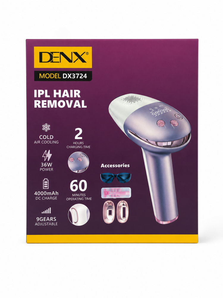 جهاز إزالة الشعر بالليزر المنزلي بتقنية النبض الضوئي (IPL) من دنيكس (DENX)