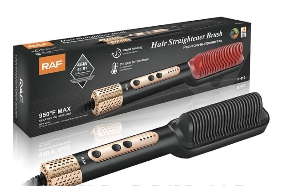 Multi-purpose hair straightening brush