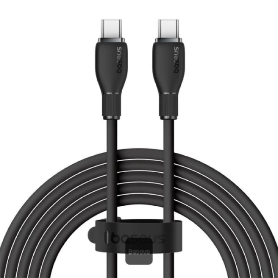 سلك شاحن بيسوس USB-C طول 1.2 متر اسود