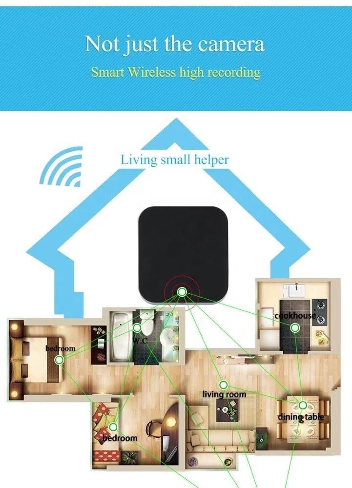 Wall-mounted hidden camera with high-definition remote