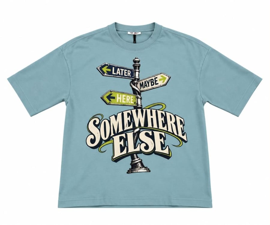 تيشيرت sky blue  over size بعلامة Definition