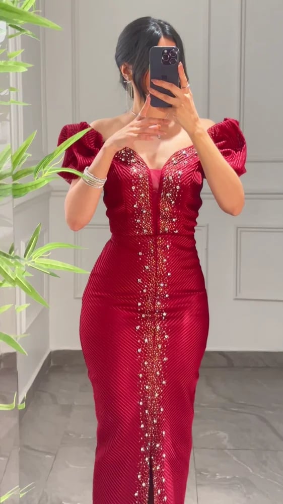 فستان سهرة اوف شولدر