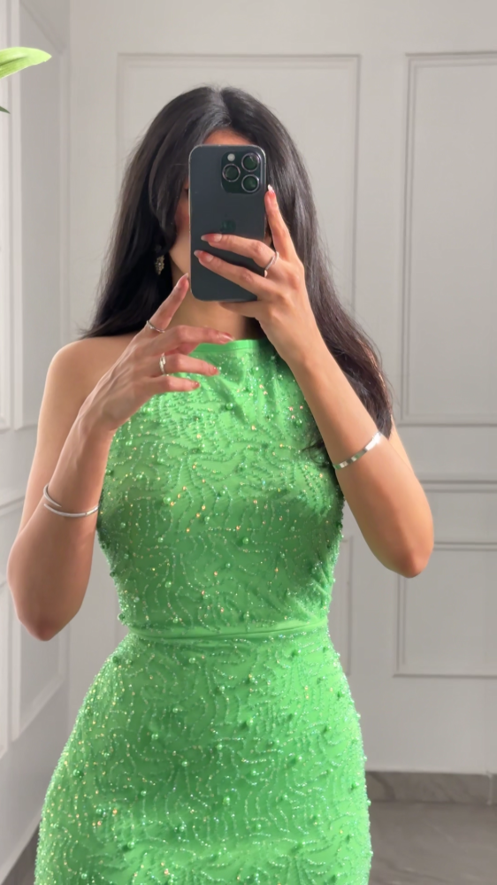 فستان سهرة شك Soft Green -