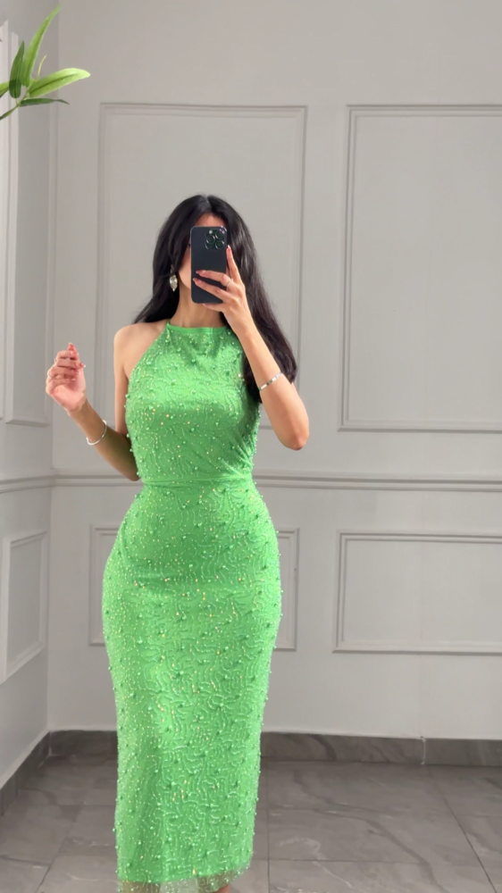 فستان سهرة شك Soft Green -