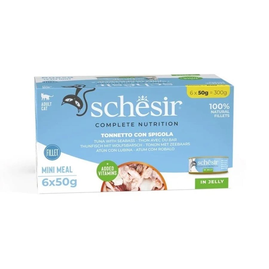 شيزر معلبات تونا مع سمك القاروص في الجيلي للقطط 6×50 جرام