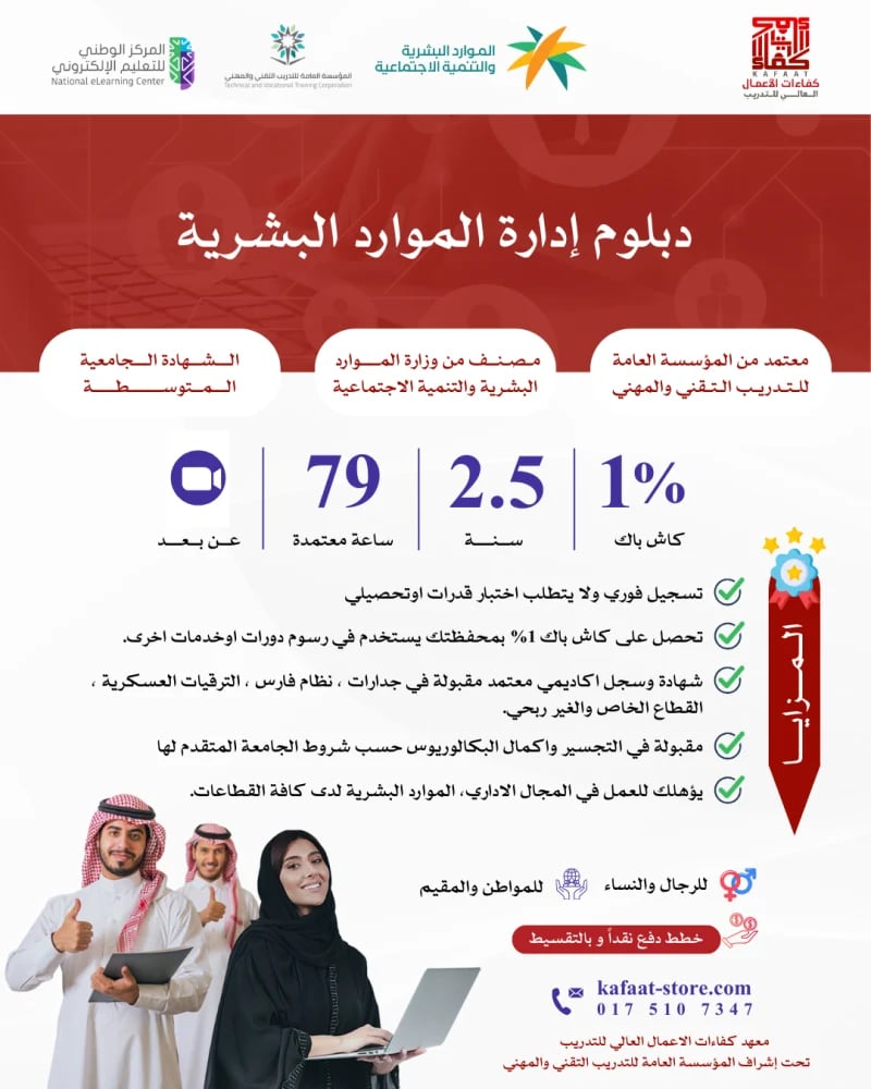 دبلوم ادارة الموارد البشرية ( عن بعد )