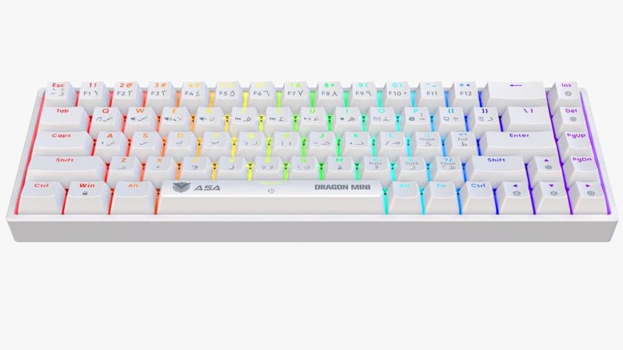 كيبورد ميكانيكي سلكي - DRAGON MINI RGB ASA 68 KEYS
