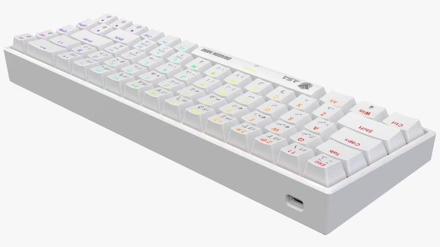 كيبورد ميكانيكي سلكي - DRAGON MINI RGB ASA 68 KEYS