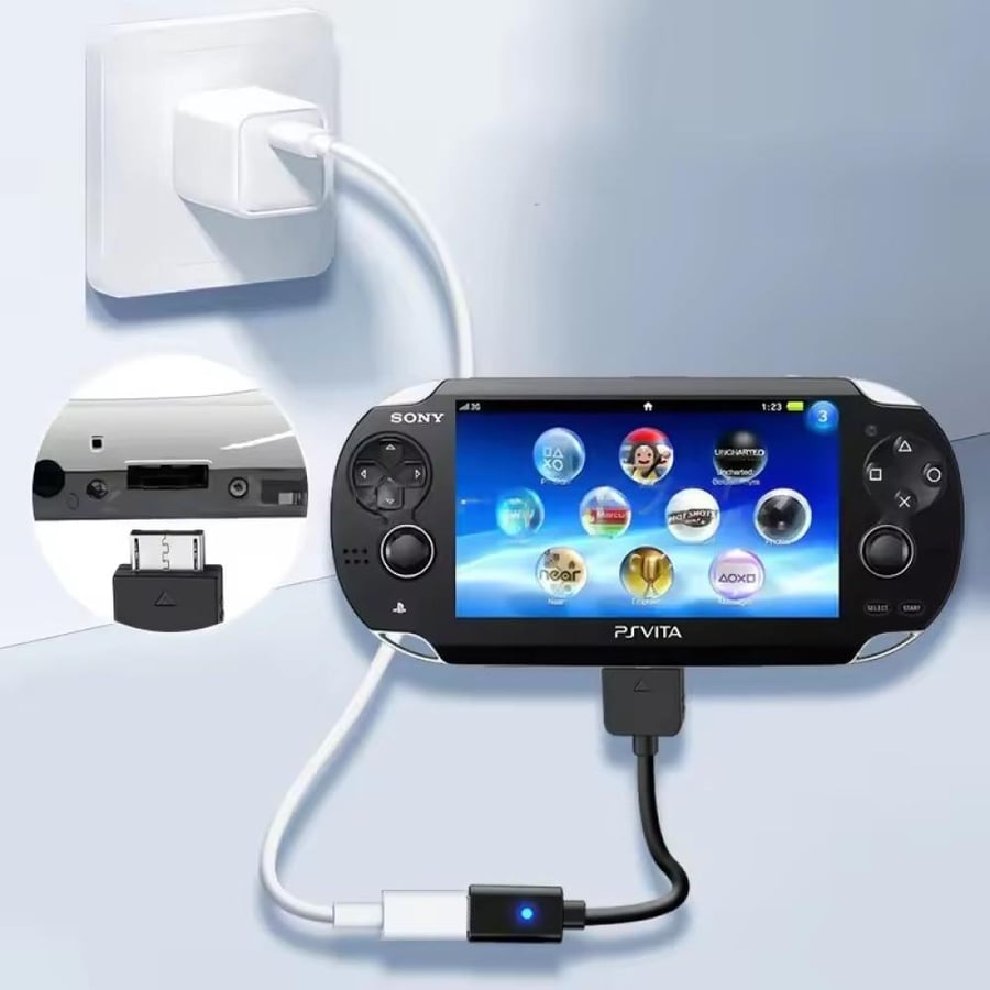 محول  طاقة USB-C  لجهاز  PS VITA 1000