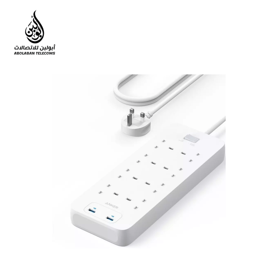 أنكر توصيلة 8 منافذ طاقة مع منفذين USB بقوة 12 واط