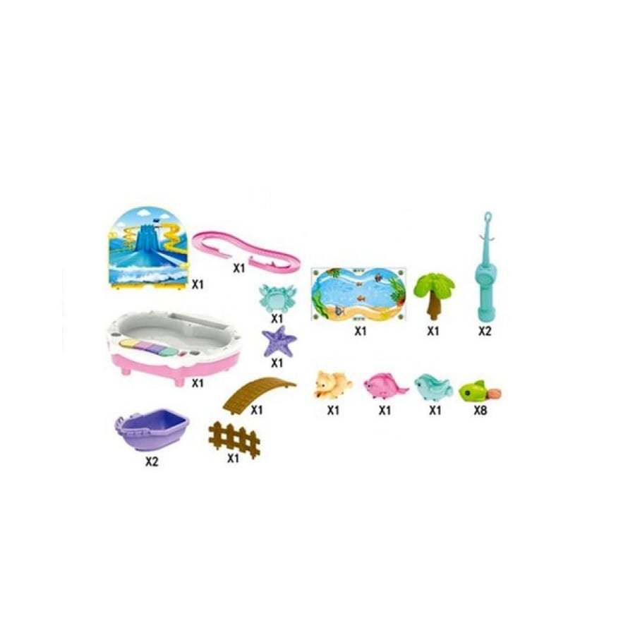 Fishing game, animal amusement park, and educational for children