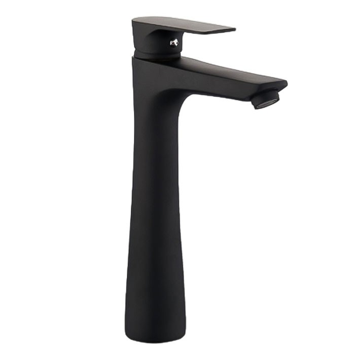 (تم دمجه) خلاط مغسلة اوريانت طويل BLACK-1432 اسود اتوماتيك