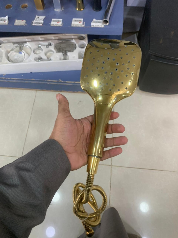 سماعة دش ذهبي مع لي وقاعدة