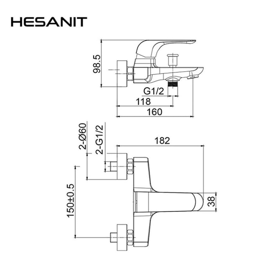 خلاط دش كروم إيليت 7002 | هزنت HESANIT