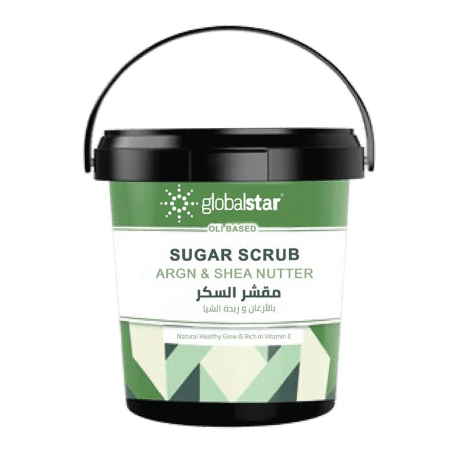مقشر السكر الزيتي بالأرغان والشيا من جلوبال ستار - 600 جم