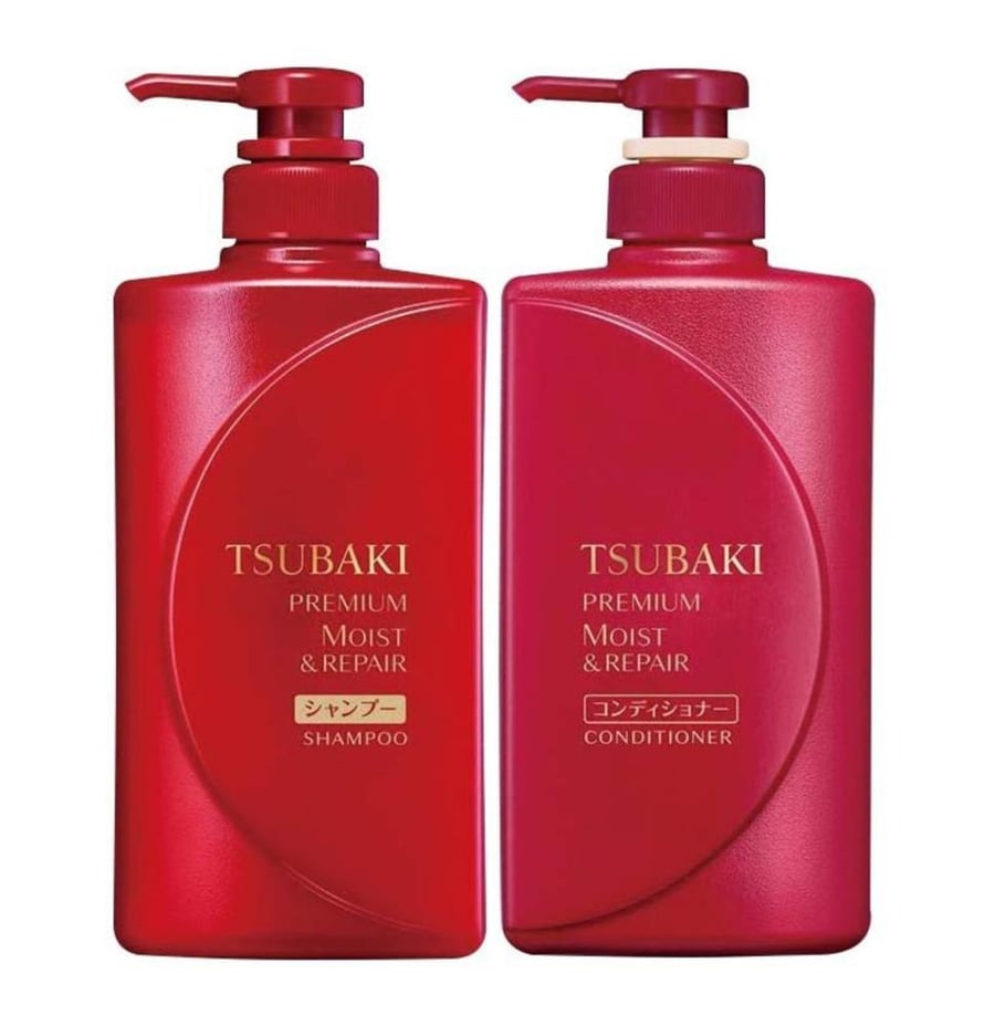 مجموعة شامبو وبلسم TSUBAKI Premium Moist & Repair سعة 490 مل + 490 مل