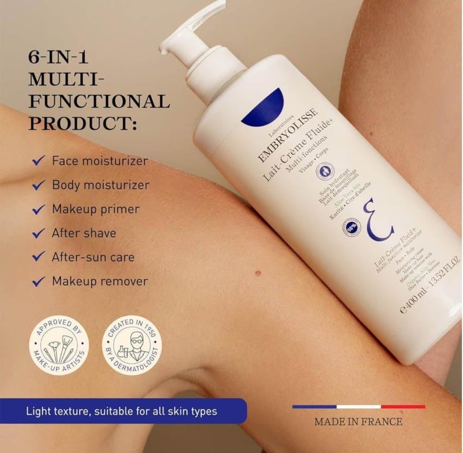 Embryolisse Light Cream Fluid Multi-purpose Moisturizer for body and skin - 75 ml