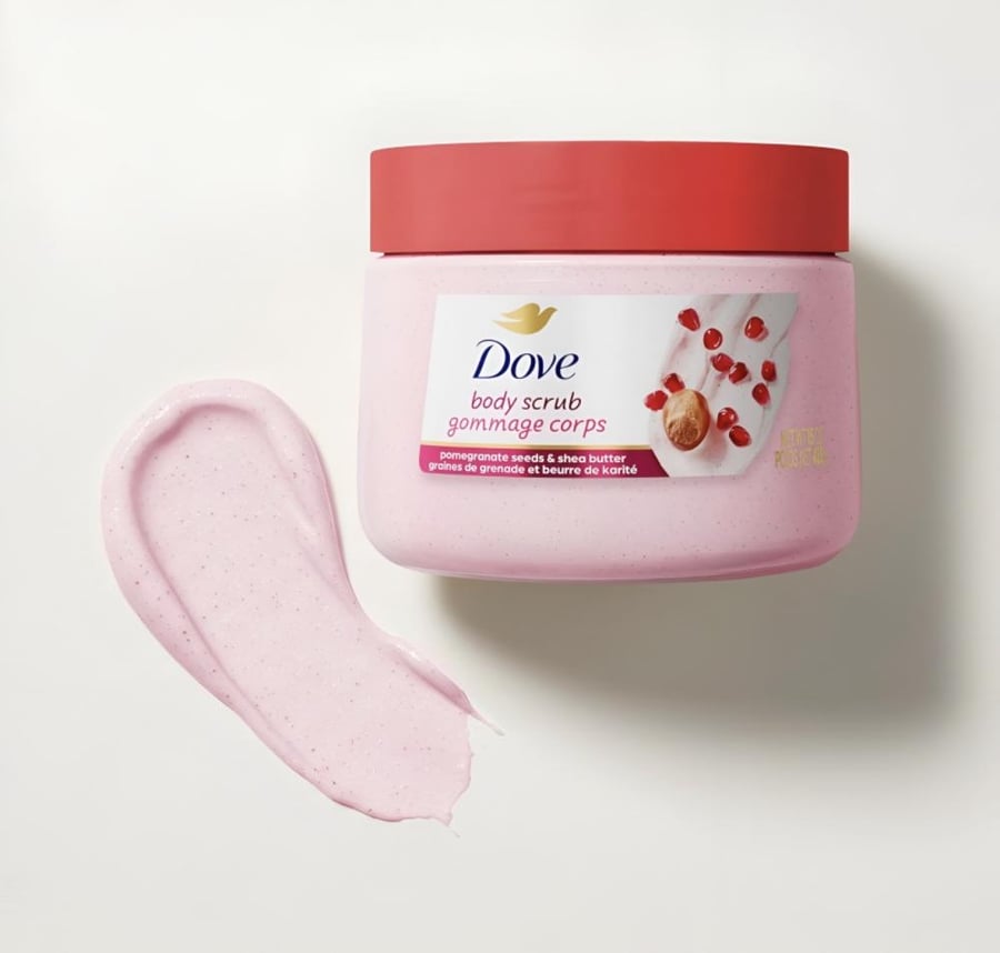 Dove body scrub 425 grams with pomegranate seed extract and shea butter