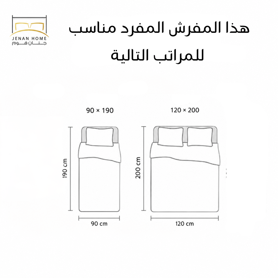 مفرش  مفرد   قطني 4 قطع (2521)