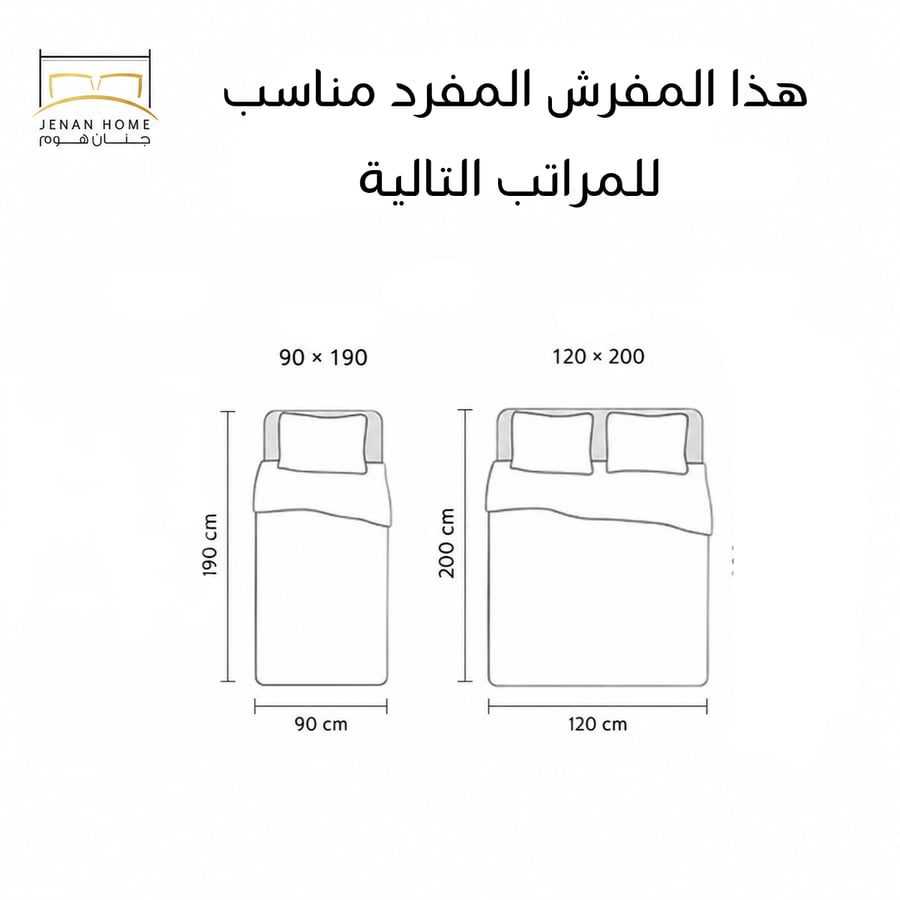 مفرش  مفرد   قطني 4 قطع (2517)