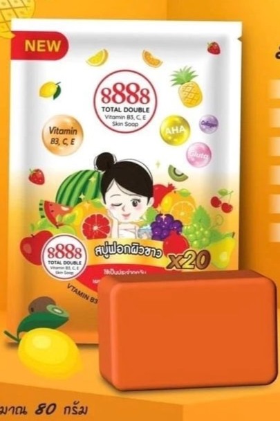 صابونة 888 للتفتيح بالفواكه و بالفيتامين التايلندي