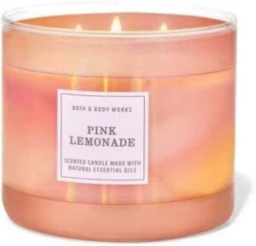 Pink Lemonade scented candle from Bath and Body Works