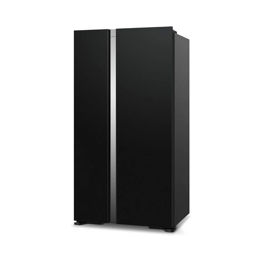 ثلاجة هيتاشي دولابي بابين 21 قدم 595 لتر زجاج أسود R-S800PS0GBK