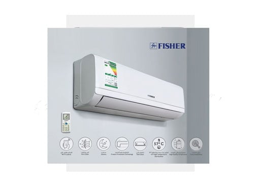 مكيف فيشر اسبليت انفرتر 1.5طن 18000وحده بارد FSACQD-XF18CIBN