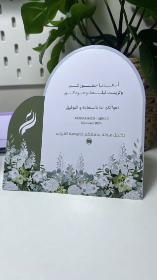 Table card with two brackets