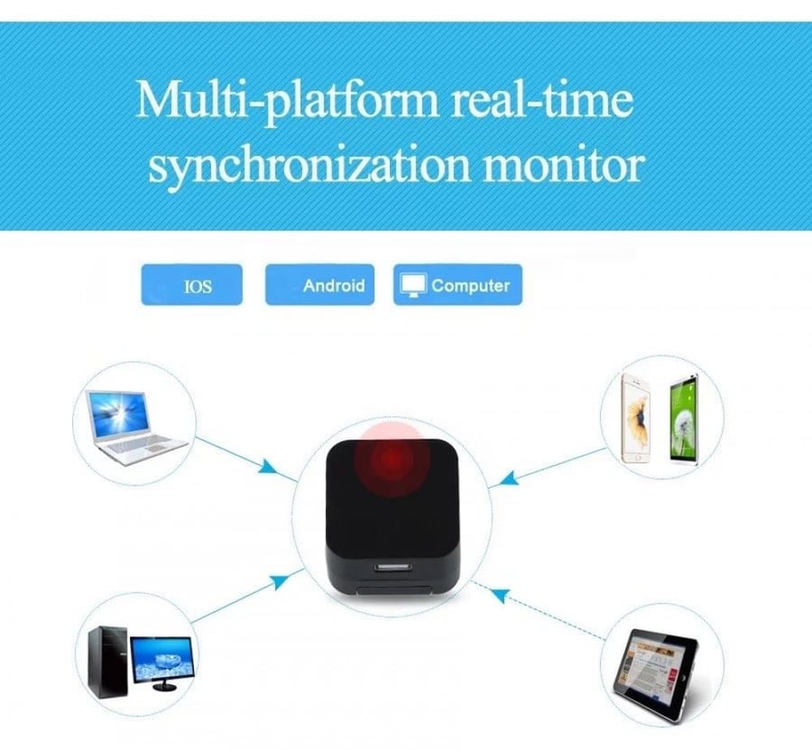 Wall-mounted hidden camera with high-definition remote