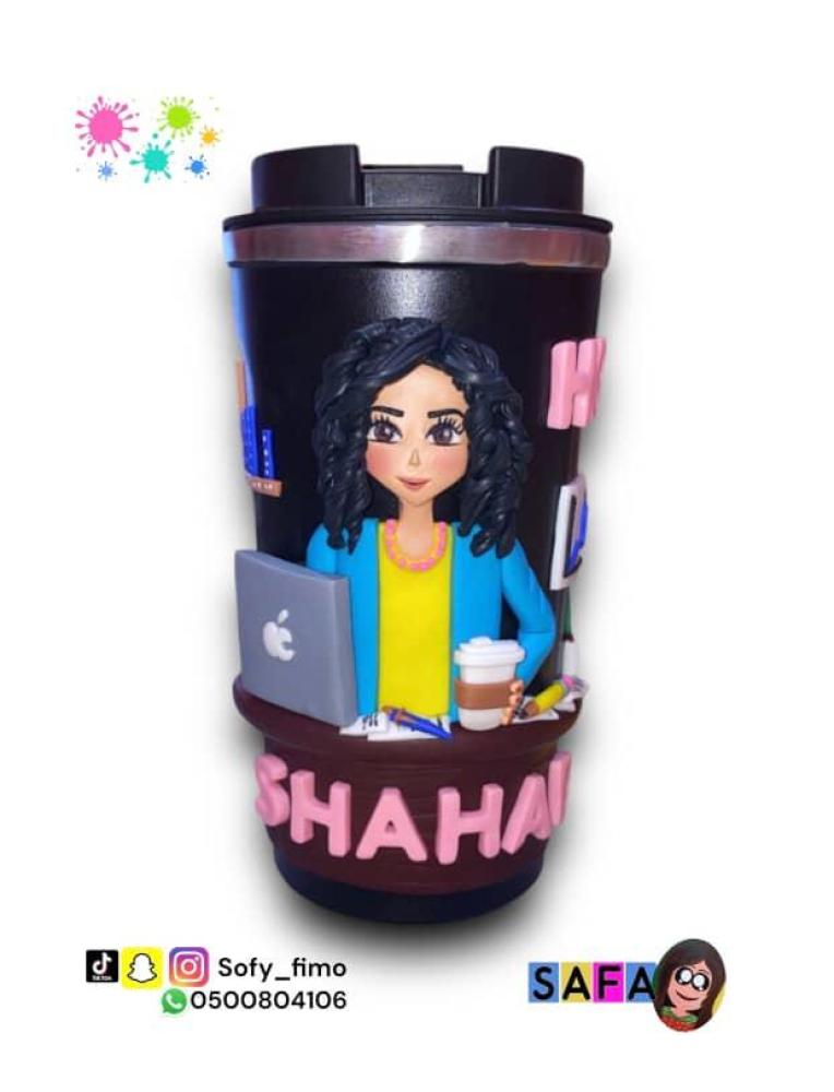 موظفة HR كوب حافظ للحرارة
