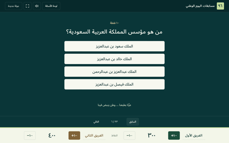 مسابقة اليوم الوطني 96..