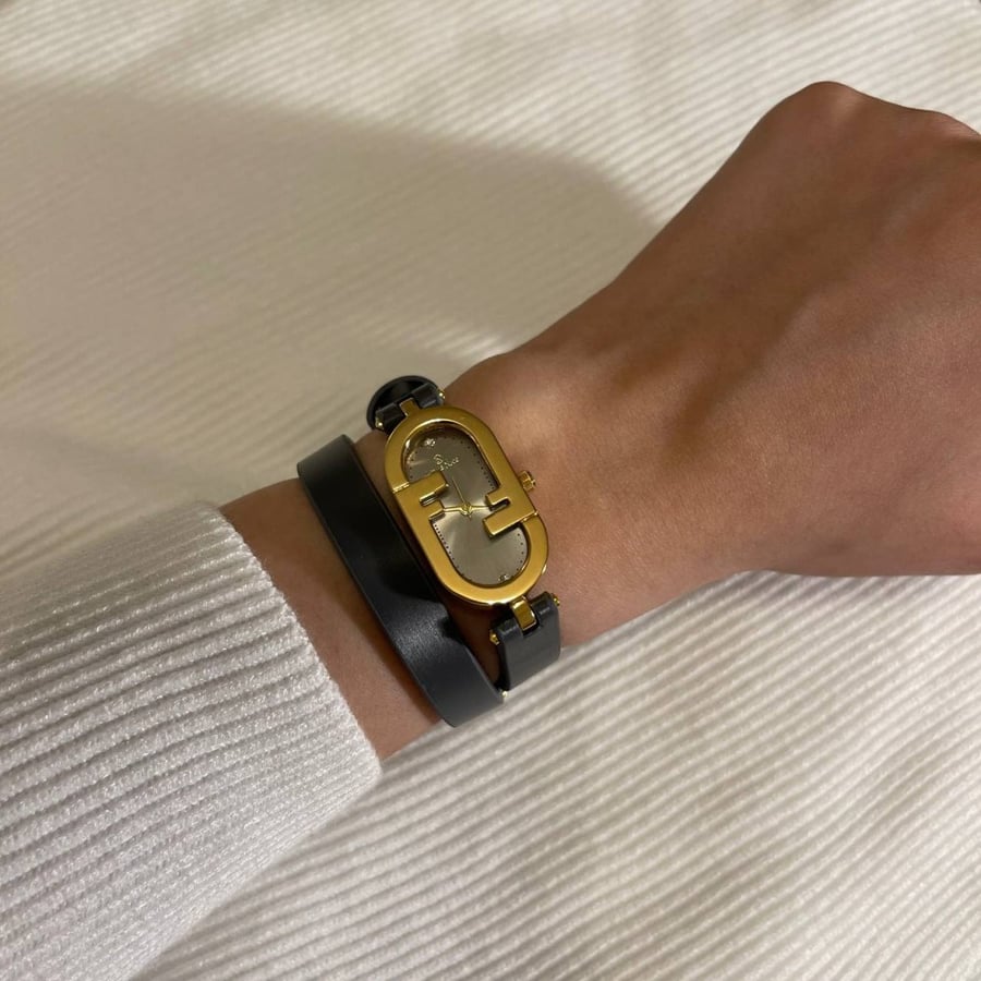 Women's watch gray and gold
