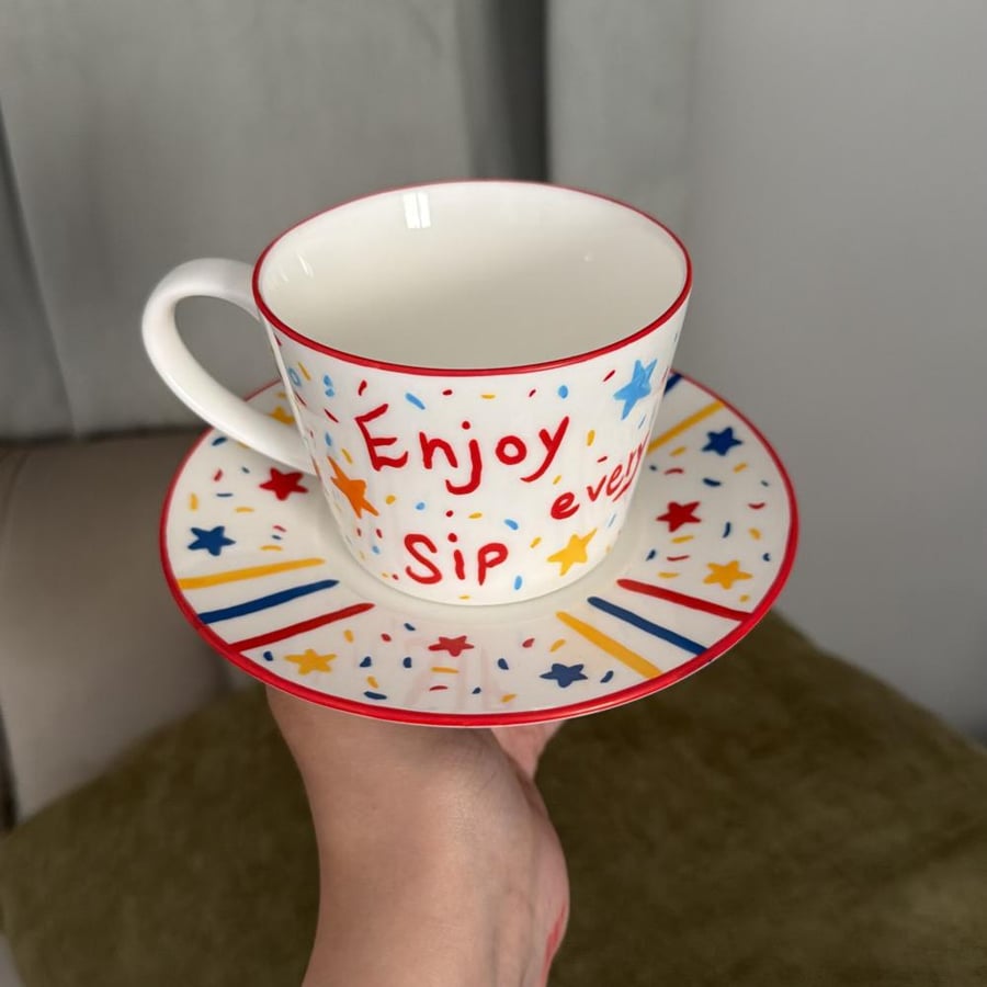 كوب " Enjoy every sip “