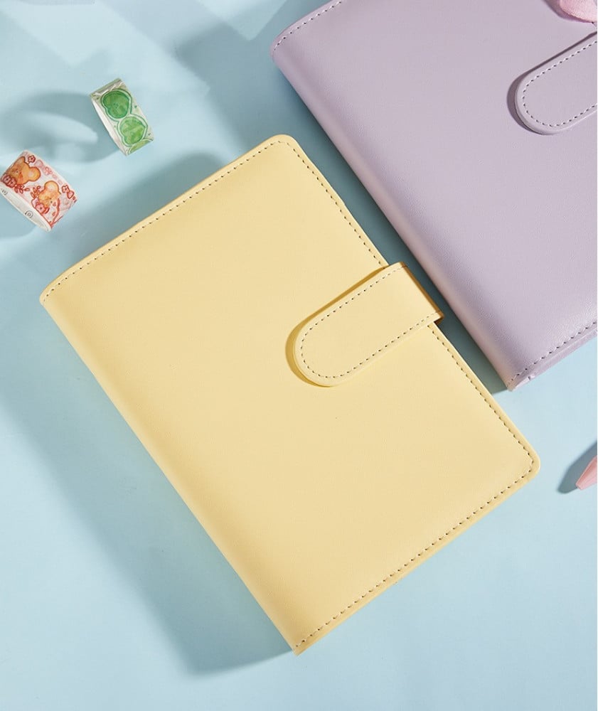 Leather cover - soft lemon