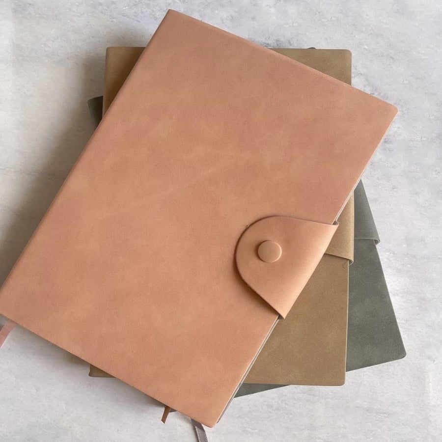 Velvet leather notebook