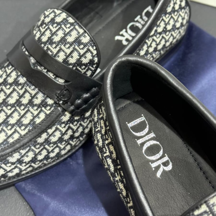 حذاء DiOR اسود رصاصي   ( رسمي )