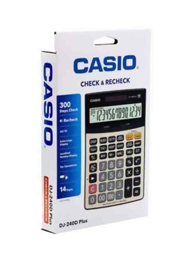 Casio - Casio calculator DJ-240D Plus gray/black/beige