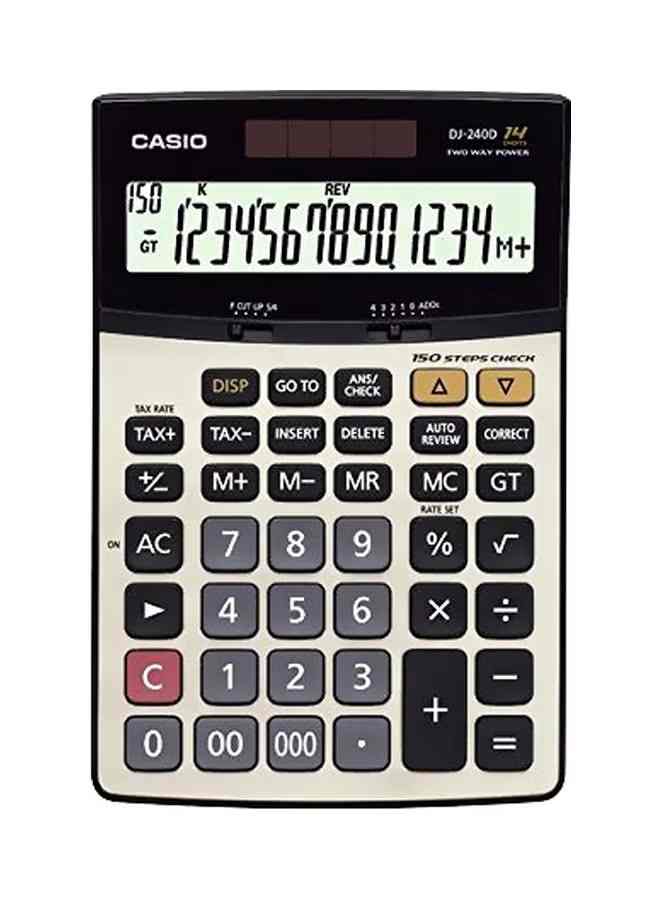 Casio - Casio calculator DJ-240D Plus gray/black/beige