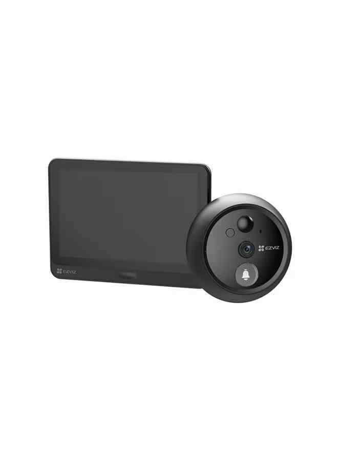 جرس باب EZVIZ HP4 لاسلكي مع كاميرا عين الباب، بدقة 1080p، شاشة 4.3 بوصة، صوت ثنائي الاتجاه، رؤية ليلية