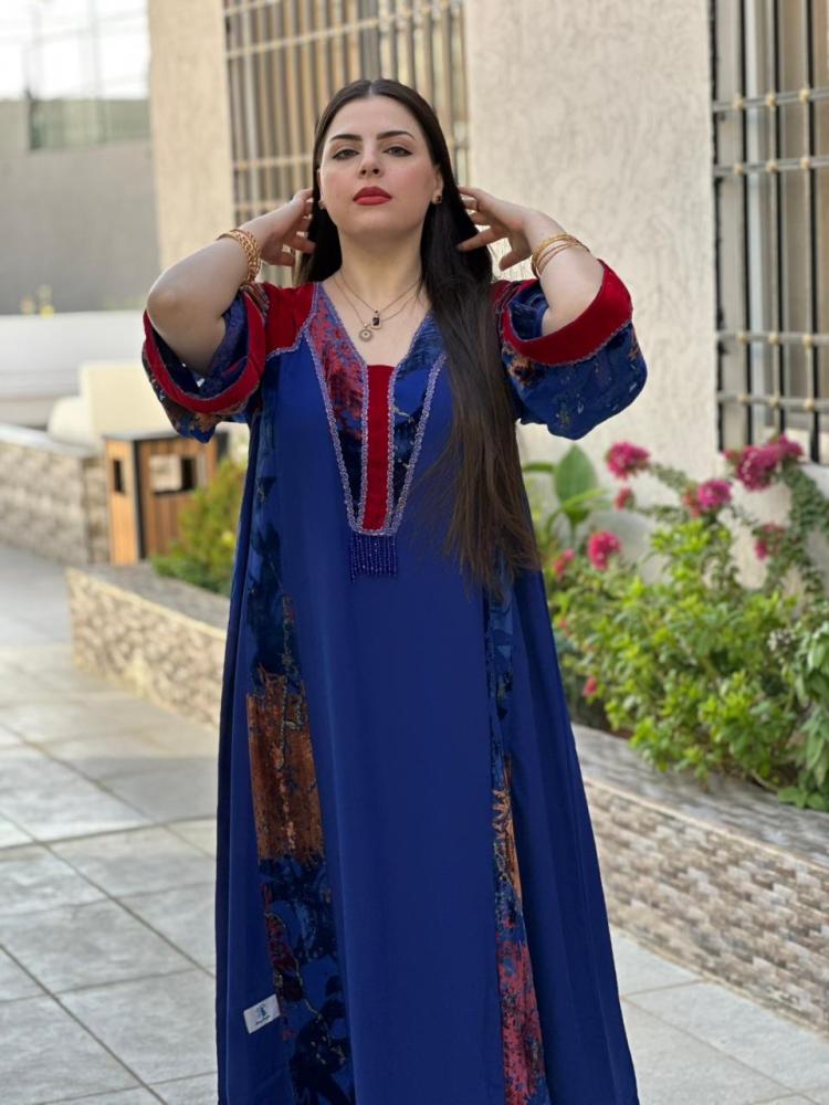 المهرة (كريب + شيفون مخمل)