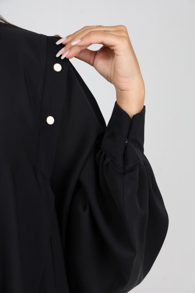 عباية فرسان تركيبات سومة (أسود)